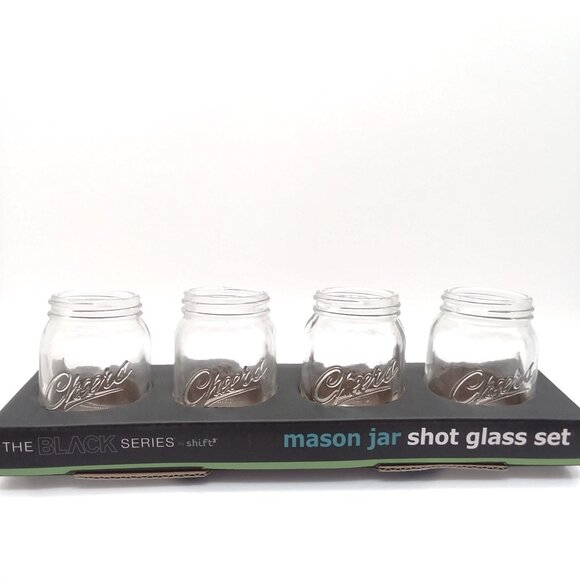 Shot Glasses Mini Mason Jars Set Gift Adult Drinking Alcohol Party Glass Bar NEW - Picture 1 of 6